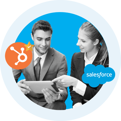 HubSpot VS Salesforce Circle